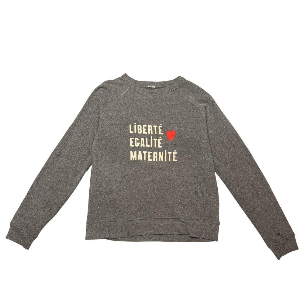 Clare V. Liberté Egalité Maternité Sweatshirt Women’s Medium Minimalist